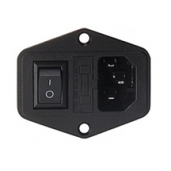 Male Power Socket ( ปลั๊กตัวเมีย )) 250V 10A (มี่ ฟิวส์ มีสวิตช์ในตัว)